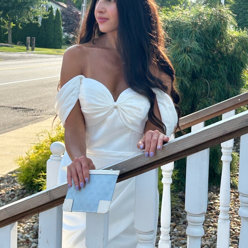 Elegant Off-Shoulder White Dress